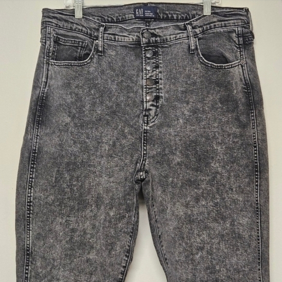 92 GAP HIGH RISE VINTAGE SLIM JEANS IN BLACK MANGO WOMEN'S PLUS SIZE 20 - Picture 6 of 13